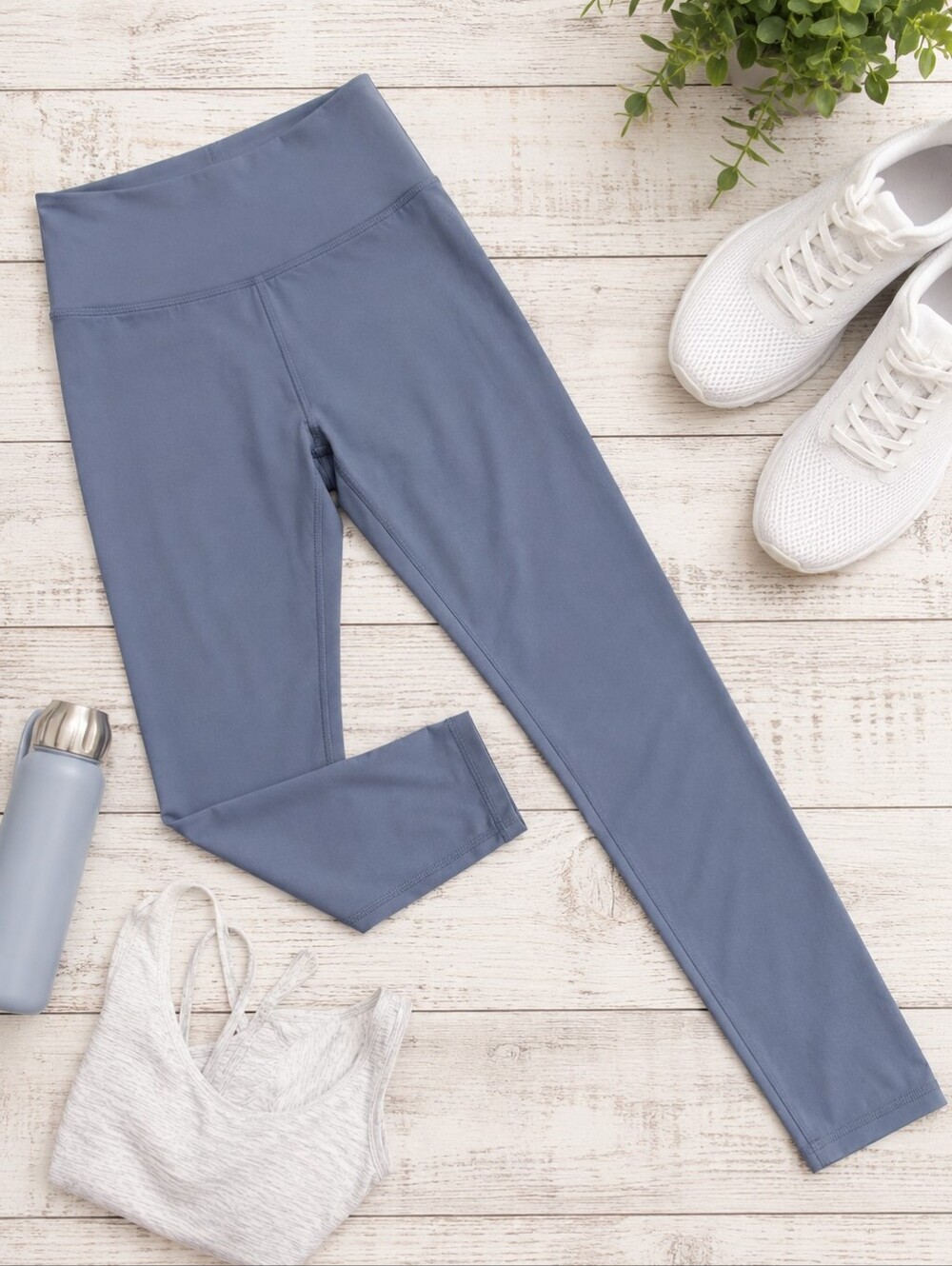 Z By Zella Blue Gray High Rise Performance Leggings Activewear Athletic Pants